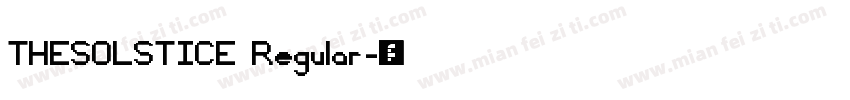 THESOLSTICE Regular字体转换